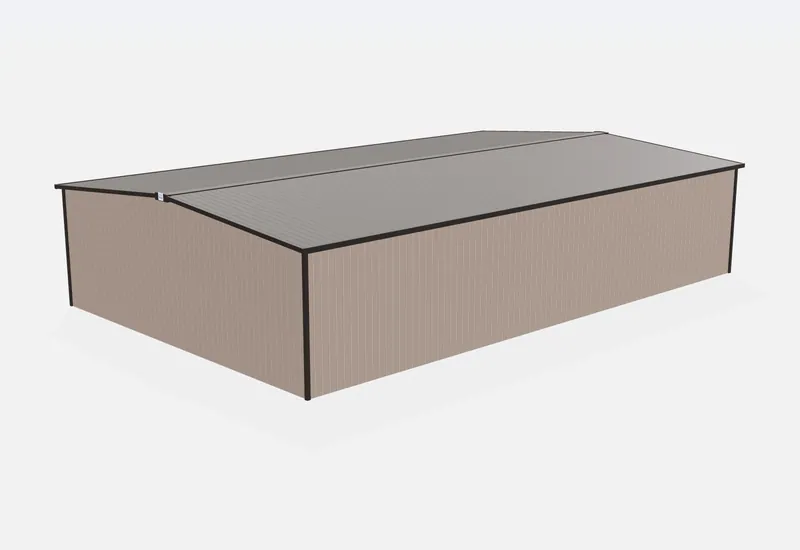 50x80x16 metal building rear view