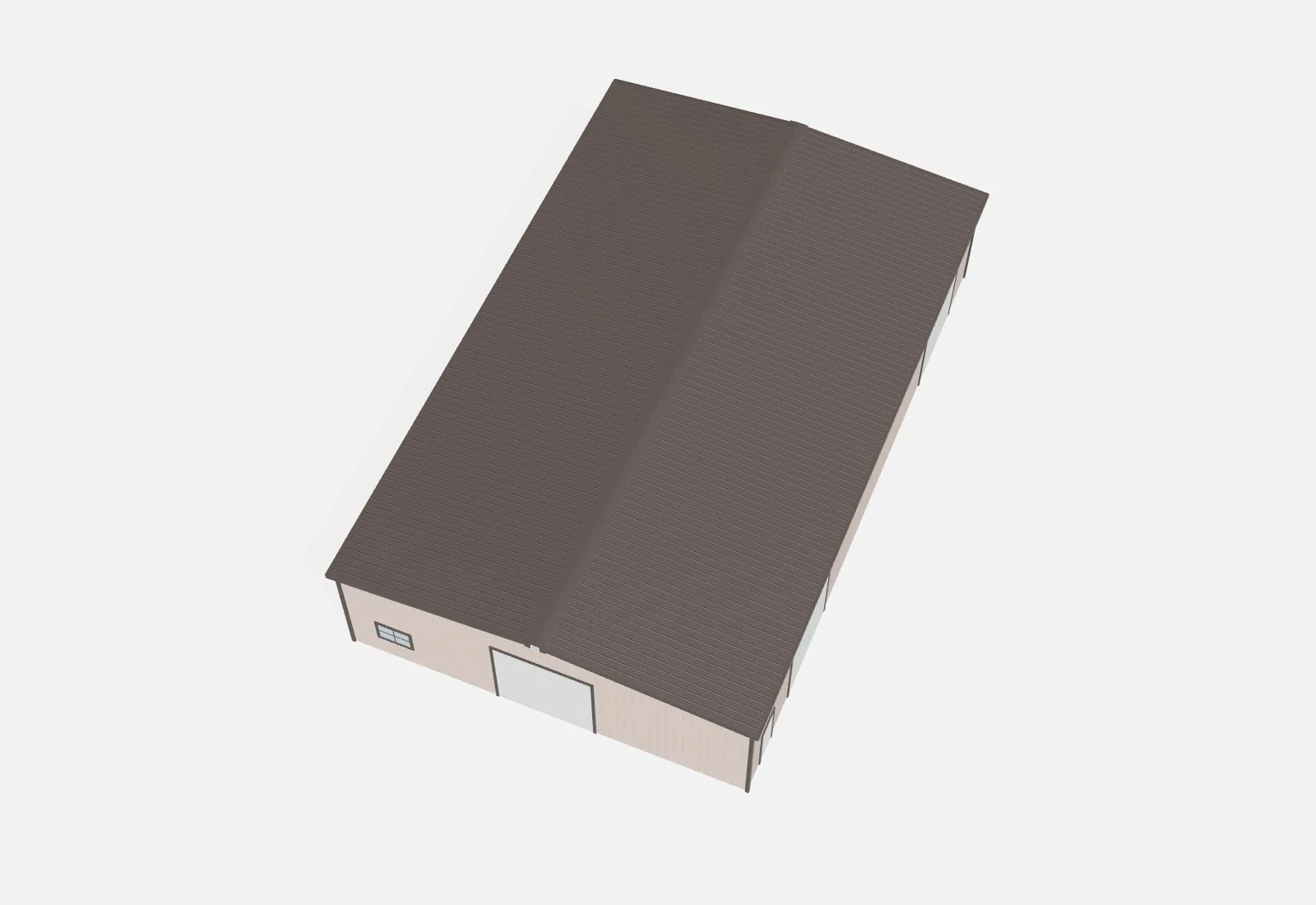 50x80x16 metal building kit overhead view