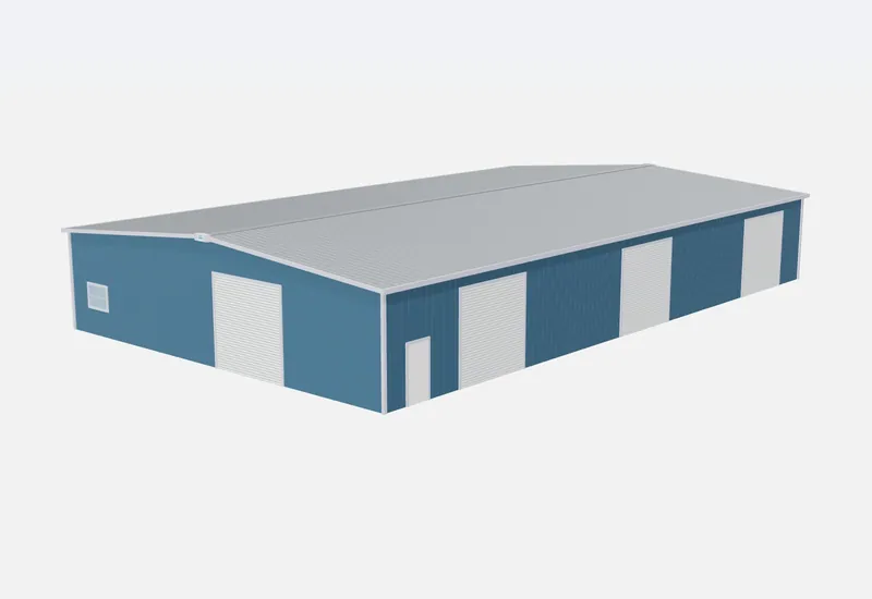 60x100x14 metal building – 3D rendering