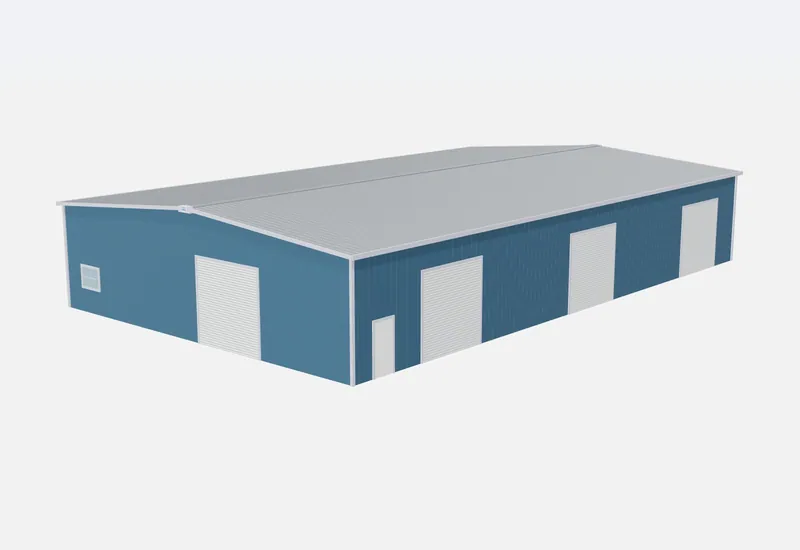 60x100x16 metal building – 3D rendering
