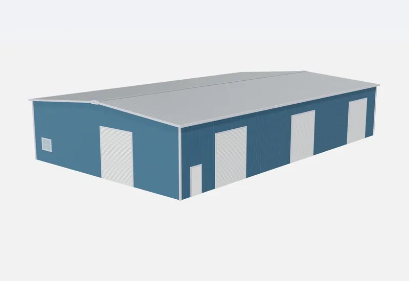 60x100x18 metal building – 3D rendering