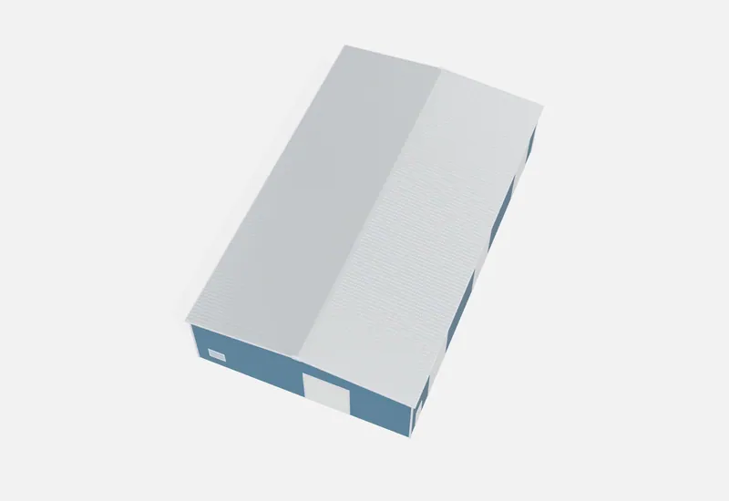 60x100x20 metal building roof view