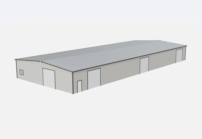 60x150x14 metal building – 3D rendering