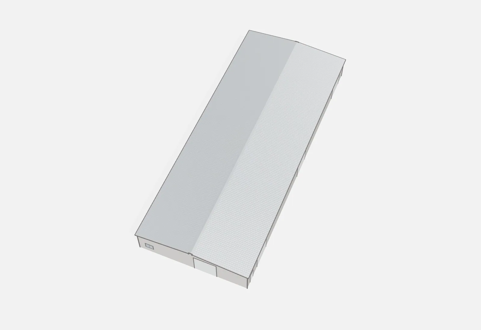 60x150x14 metal building kit overhead view
