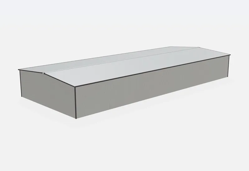 60x150x18 metal building rear view