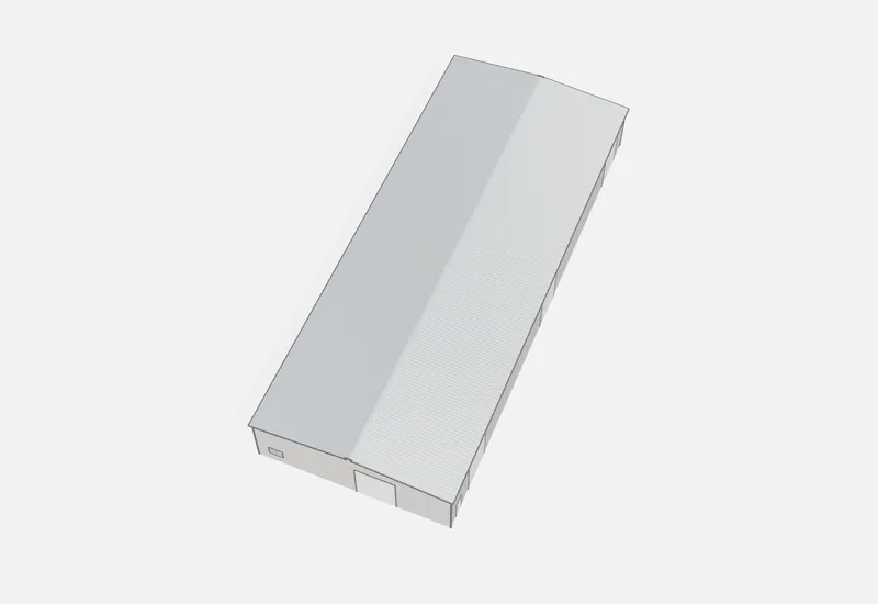 60x150x18 metal building roof view