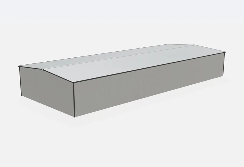 60x150x20 metal building rear view