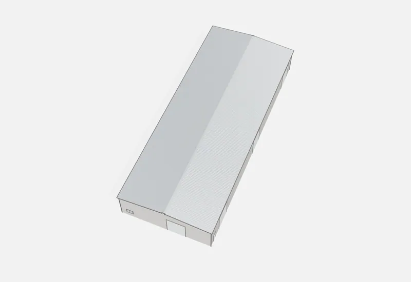 60x150x20 metal building roof view
