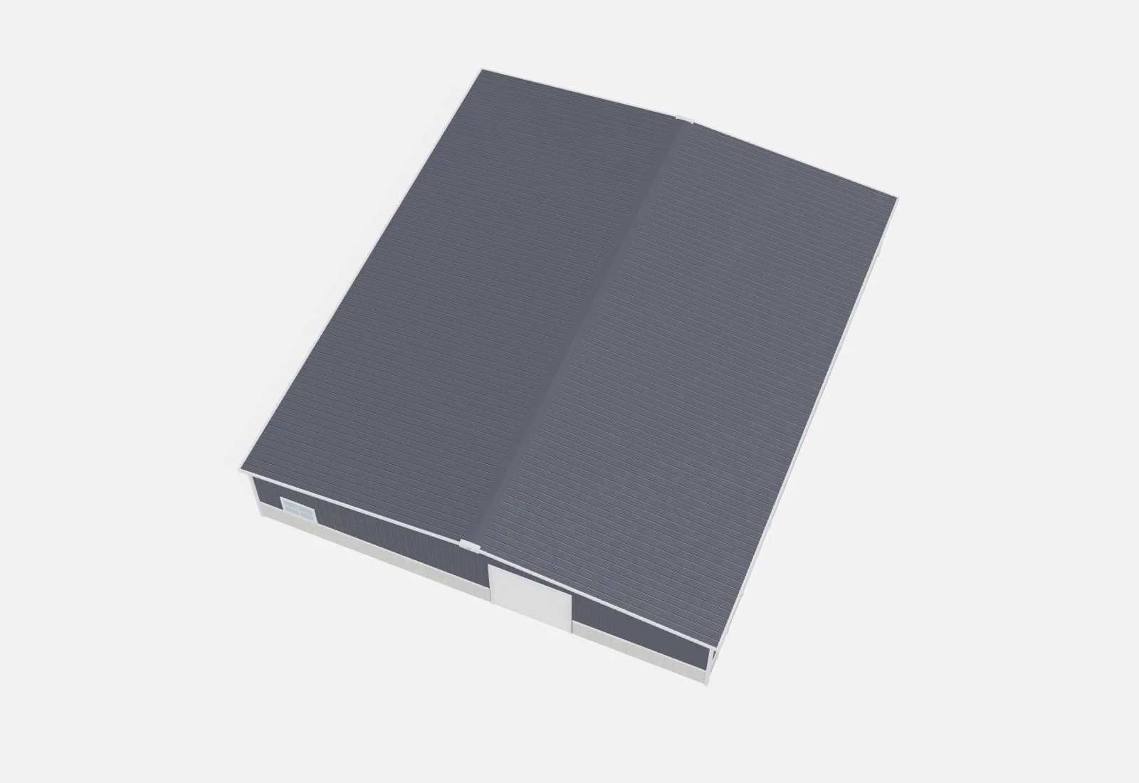 60x70x12 metal building kit overhead view