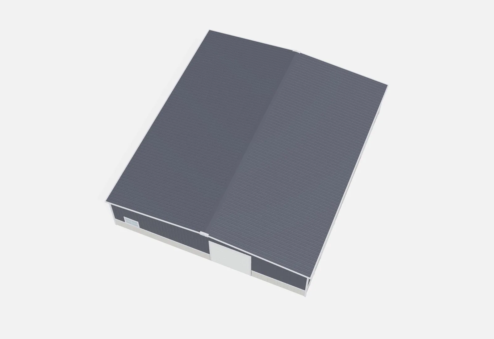 60x70x14 metal building kit overhead view