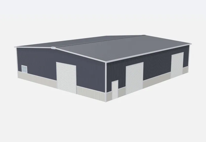 60x70x16 metal building – 3D rendering