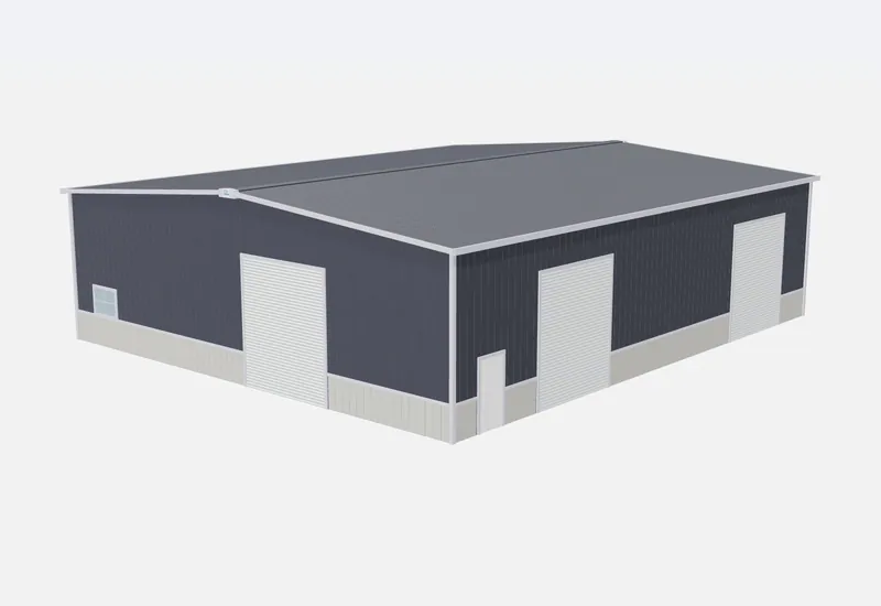 60x70x18 metal building – 3D rendering