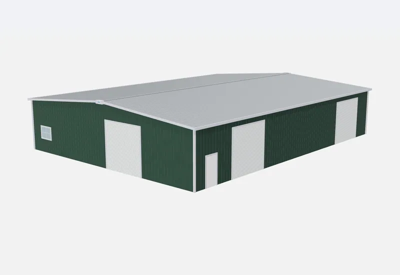 60x80x14 metal building – 3D rendering