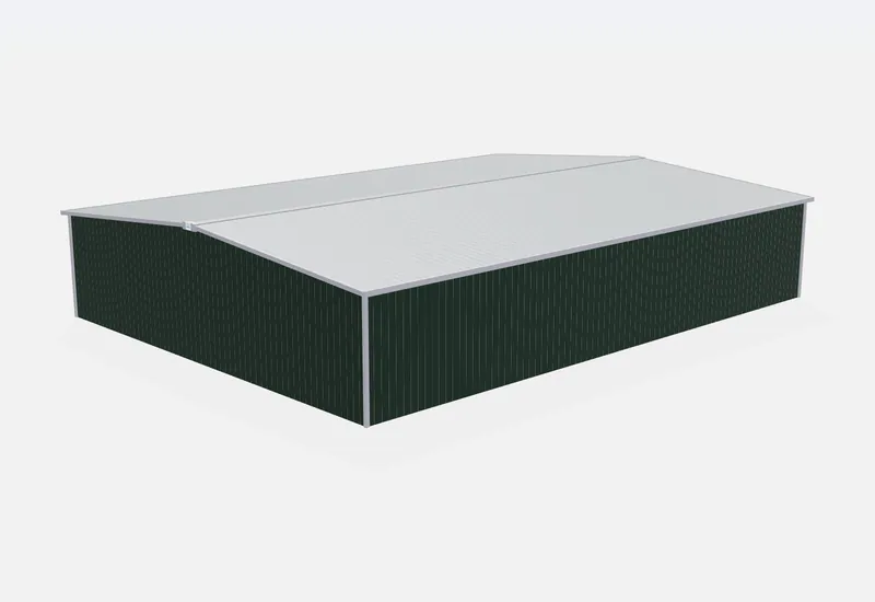 60x80x14 metal building rear view