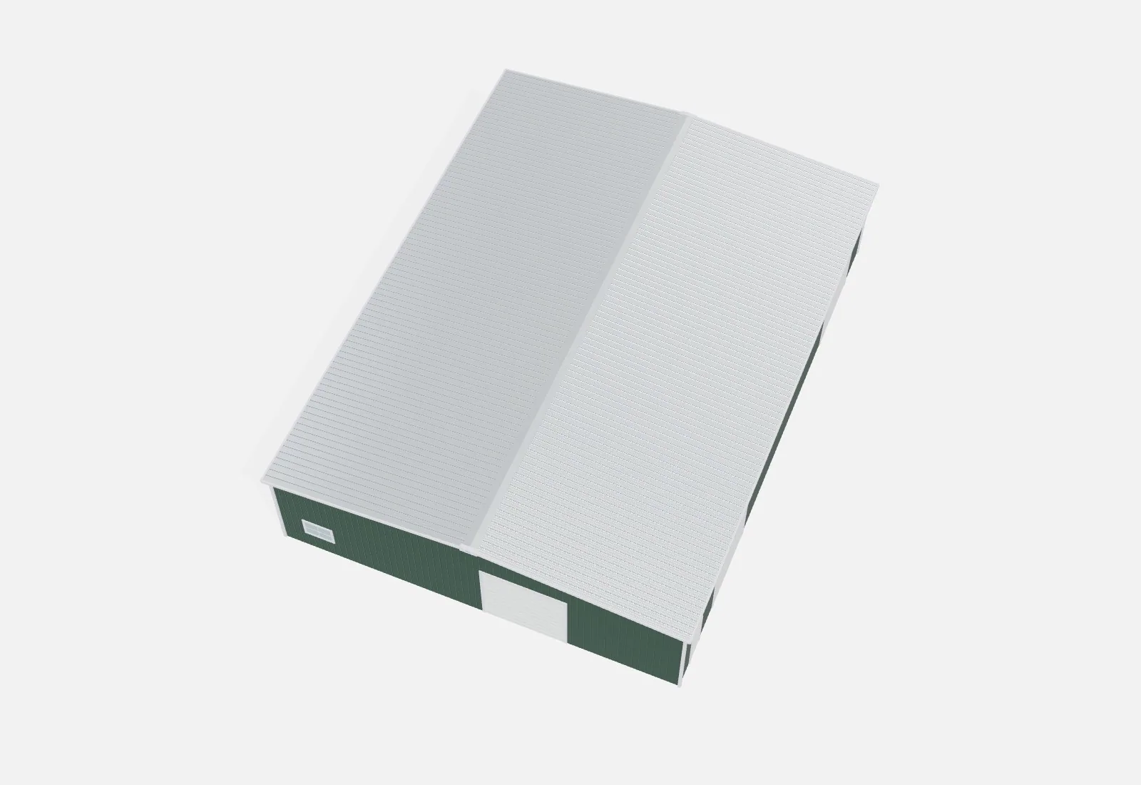 60x80x16 metal building kit overhead view