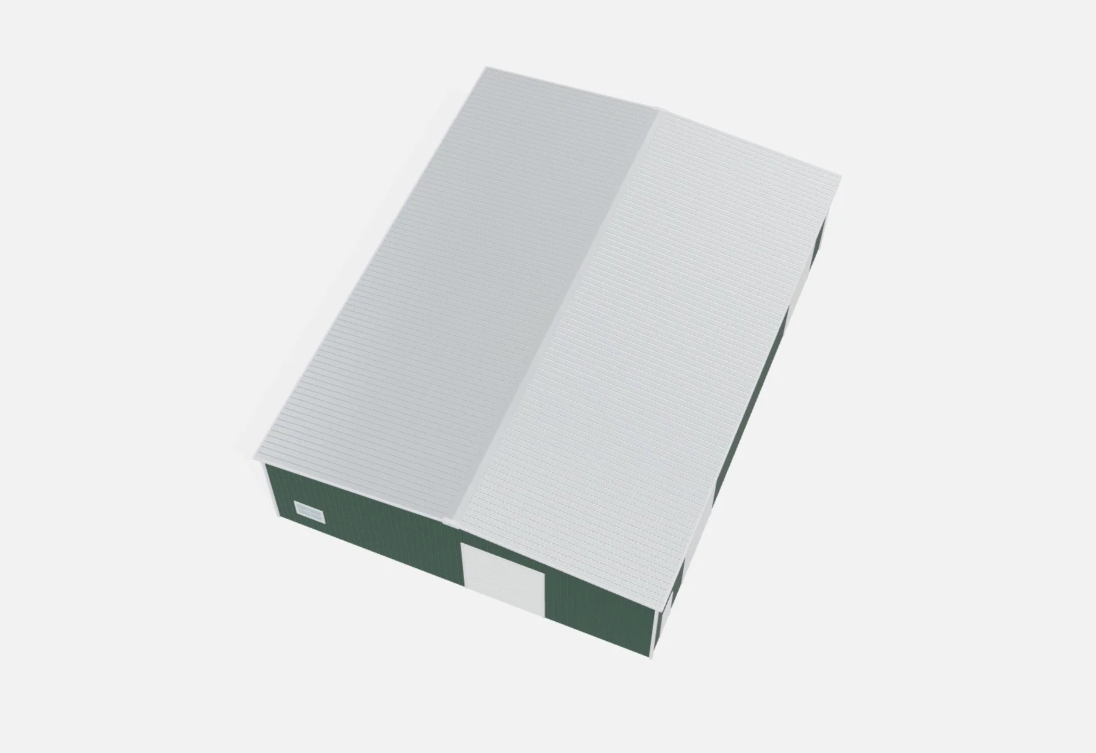 60x80x18 metal building kit overhead view