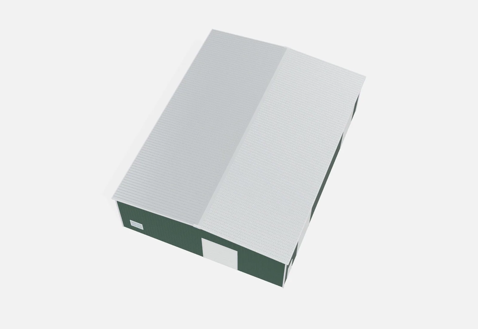 60x80x20 metal building kit overhead view