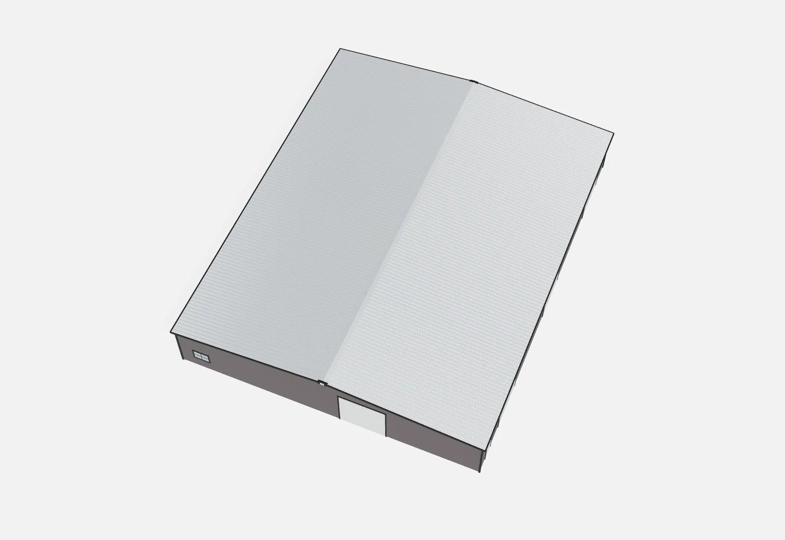 80x100x14 metal building kit overhead view