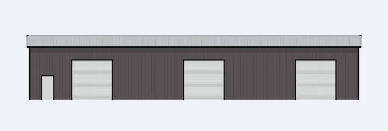 80x100x16 sidewall elevation