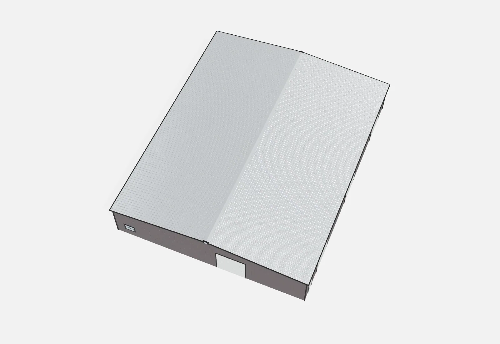 80x100x16 metal building kit overhead view