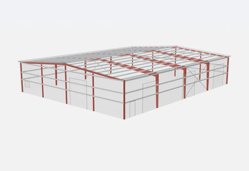 80x100x18 red iron steel frame